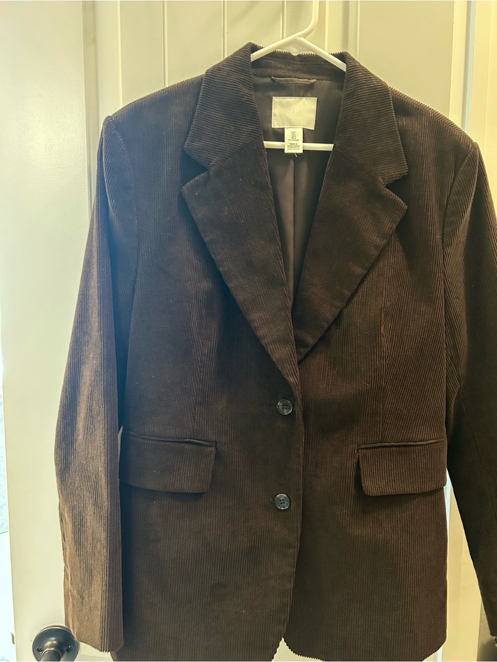 H&M Brown Corduroy Women's Blazer Jacket